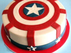 Captain America Shield Fondant Cake