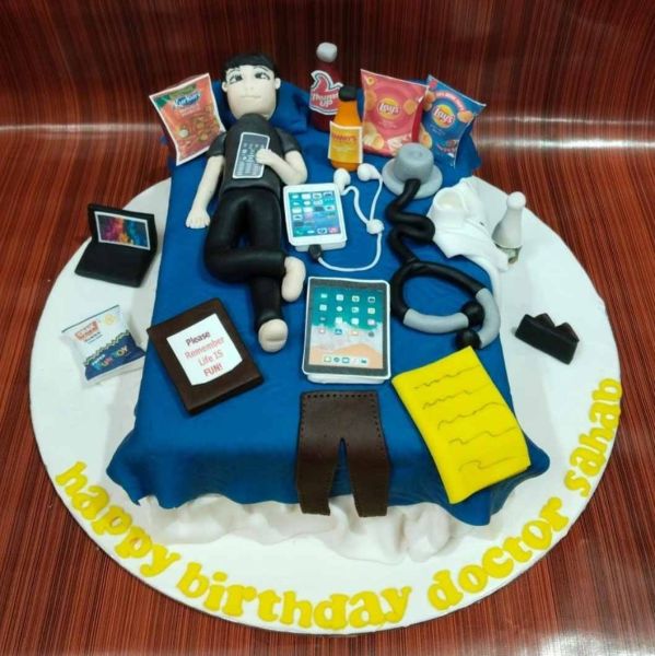 Cool Doctor Theme Customized Cake 4 Cool Doctor Theme Customized Cake from LallanTop Cake Shop with Delivery in East Delhi, South-East Delhi, Ghaziabad, and Noida