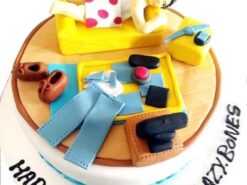 Couch Potato Themed Fondant Cake