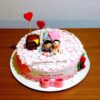 couple anniversary fondant cake 2 From LallamTop Cake Shop