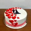 Couple Silhouette Heart Designer Cake 1 couple silhouette heart designer cake 1 From LallamTop Cake Shop