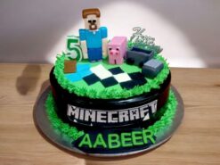 Creeper Blast Minecraft Cake