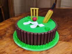 Cricket Pitch Glory KitKat Cake