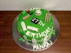 Cricket Theme Fondant Cake