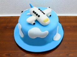 Cute Airplane Fondant Cake