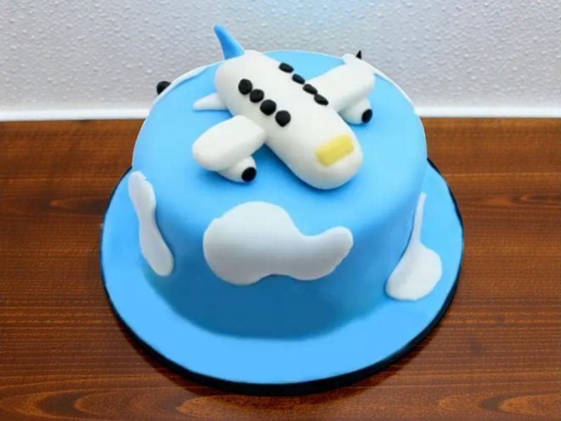 Cute Airplane Fondant Cake 3 Cute Airplane Fondant Cake