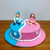 Cute Boy and Girl Theme Fondant Cake 2 cute boy and girl theme fondant cake 1 From LallamTop Cake Shop