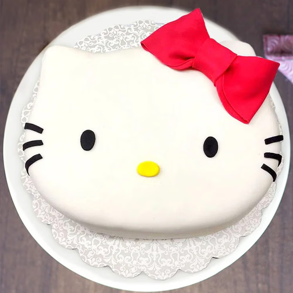 Cute Kitty Fondant Cake 3 Cute Kitty Fondant Cake