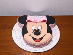 Cute Minnie Mouse Face Fondant Cake