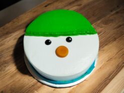 Cute Snowman Face Cake