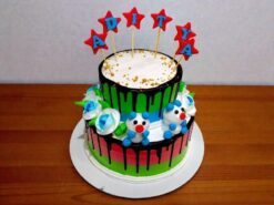 Cute Teddy Drip Birthday Cake