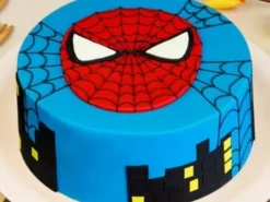 Delicious Spiderman Fondant Cake