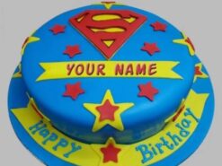 Delicious Superman Fondant Cake