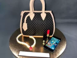 Designer LV Handbag Fondant Cake