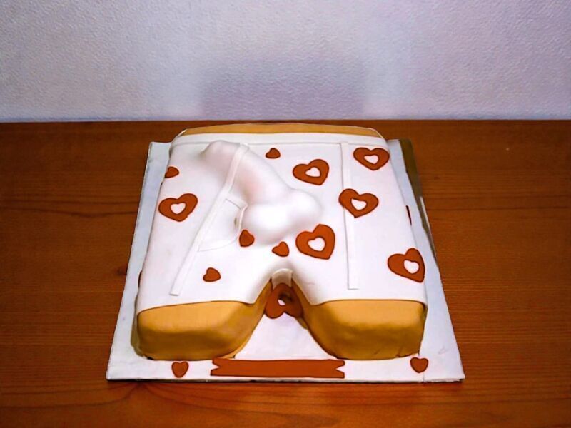 Dick in Underwear Fondant Cake 3 Dick in Underwear Fondant Cake