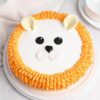 Lion Face Cream Cake 1 Lion Face Cream Cake from LallanTop Cake Shop