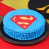 Superman Logo Cream Cake 2 Superman Logo Cream Cake from LallanTop Cake Shop