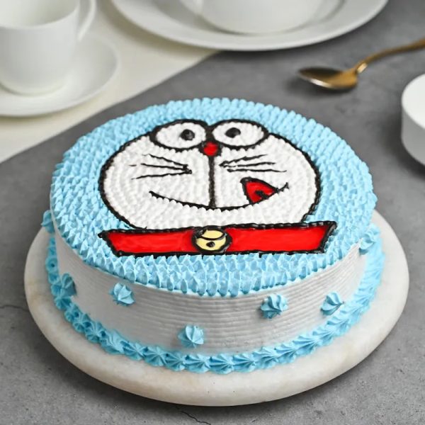 Doraemon Face Cream Cake 3 Doraemon Face Cream Cake from LallanTop Cake Shop