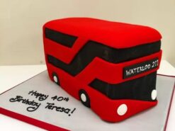 Double Decker Red Bus Cake