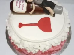 Drunk Girl Theme Fondant Cake