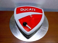 Ducati Bike Logo Fondant Cake