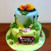 Duck Pond Theme Fondant Cake 1 duck pond theme fondant cake 2 From LallamTop Cake Shop