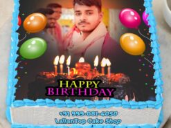Edible Portrait Pleasure Birthday Photo Cake