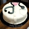 elegant lady doctor uniform cake 1 From LallamTop Cake Shop