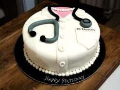 Elegant Lady Doctor Uniform Cake