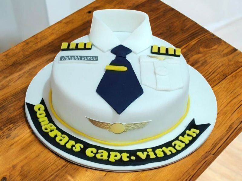 Elegant Pilot Uniform Cake 3 Elegant Pilot Uniform Cake