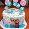 Elsa and Anna Designer Cream Cake 2 Elsa and Anna Designer Cream Cake from LallanTop Cake Shop