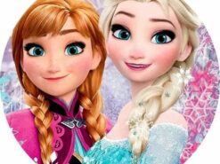 Alternative view of Elsa and Anna Frozen Photo Cake