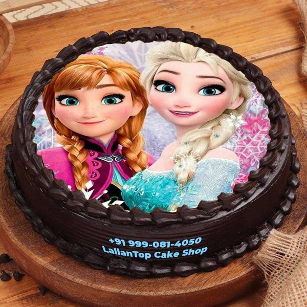 Elsa and Anna Frozen Photo Cake 3 Elsa and Anna Frozen Photo Cake