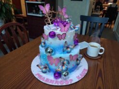 Enchanted Butterfly Glam Tier Cake