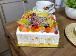 Exotic Fruit Cream Birthday Cake