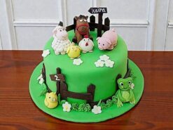 Farm Animal Fondant Cake