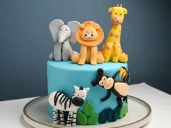 Jungle Safari Fondant Cake