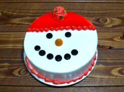 Festive Snowman Delight Cake