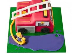 Fire Engine Fondant Cake