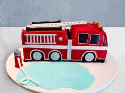 Fire Truck Fondant Cake