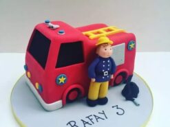 Fireman Theme Fondant Cake