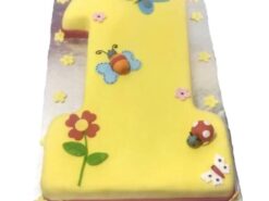 First Birthday One Number Fondant Cake