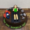 fitness freak girl fondant cake 2 From LallamTop Cake Shop