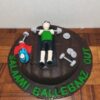 fitness theme fondant cake 1 From LallamTop Cake Shop