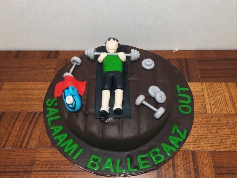 Fitness Theme Fondant Cake 3 Fitness Theme Fondant Cake
