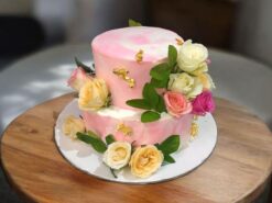 Floral Fantasy Two-Tier Cake