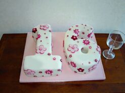 Floral Sweet Sixteen Fondant Cake
