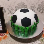 football shape fondant cake 2 From LallamTop Cake Shop