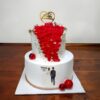 Forever Love Couple Theme Cake 1 forever love couple theme cake 1 From LallamTop Cake Shop