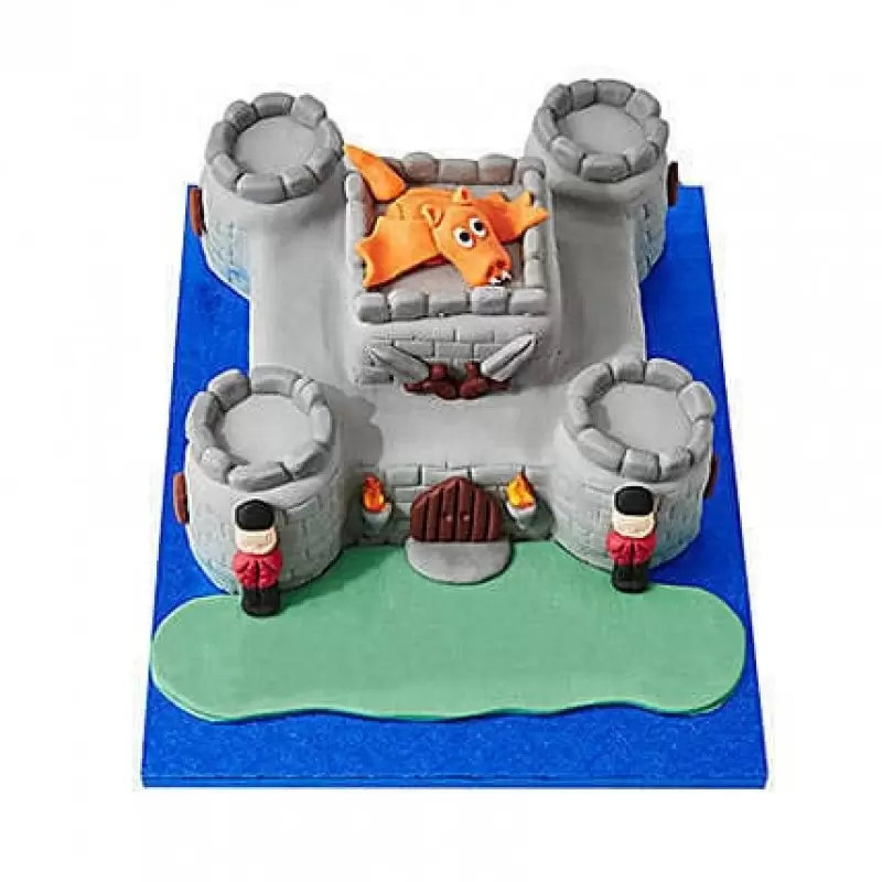 Fort Theme Fondant Cake 3 Fort Theme Fondant Cake